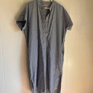 Everlane Striped Cotton Poplin Shirt Dress